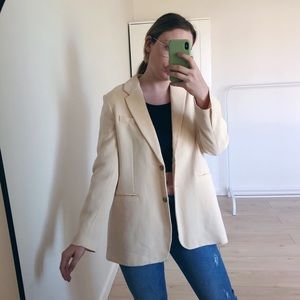 ZARA OVERSIZED CREAM BLAZER